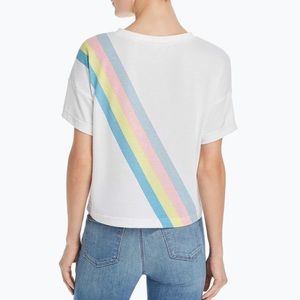Honey Punch Rainbow Back and Embroidered Heart Tee